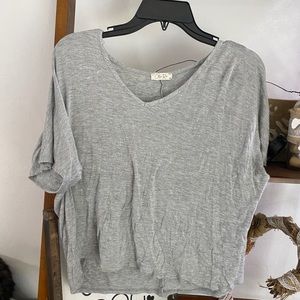 Gray crop top